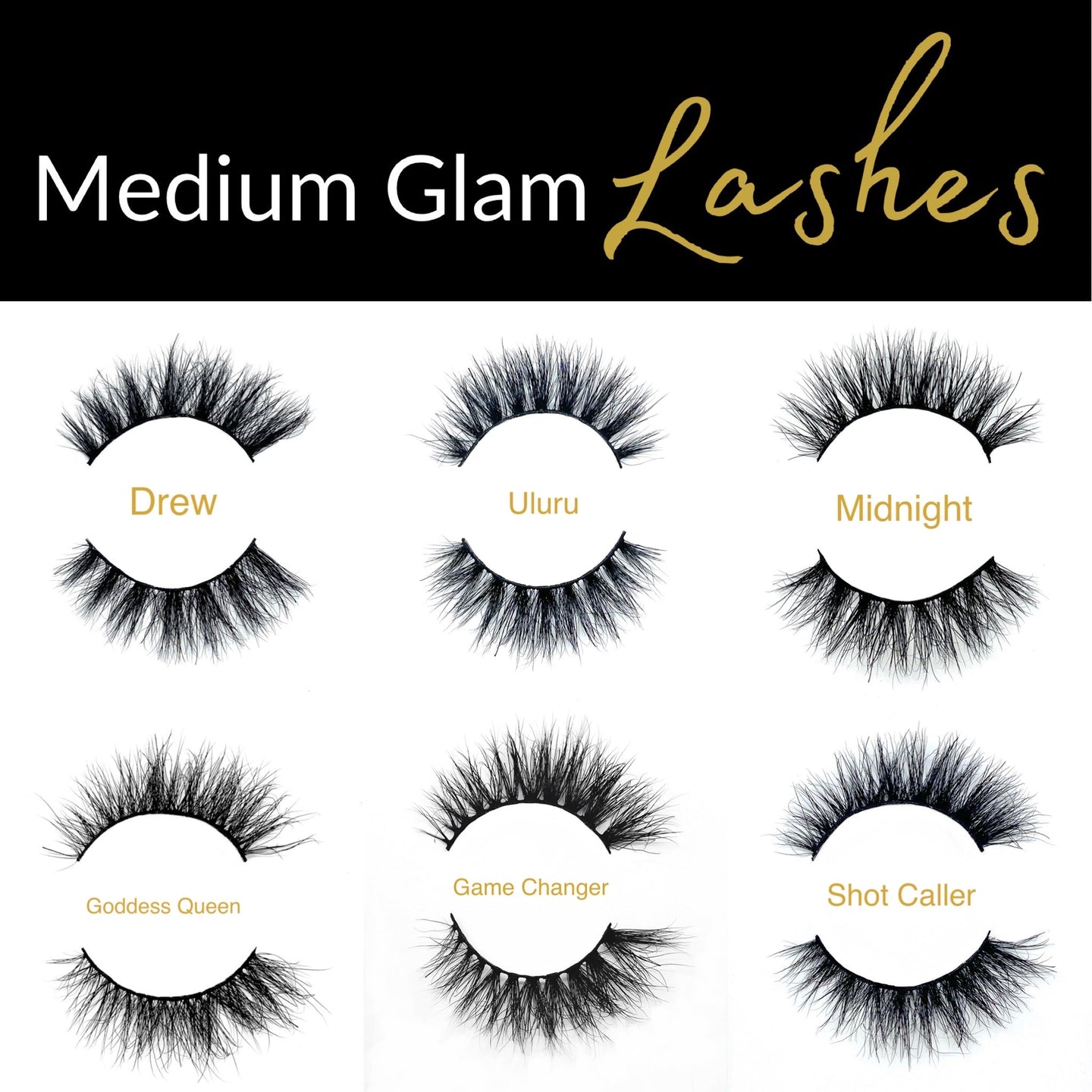 Medium Glam Mink Lashes