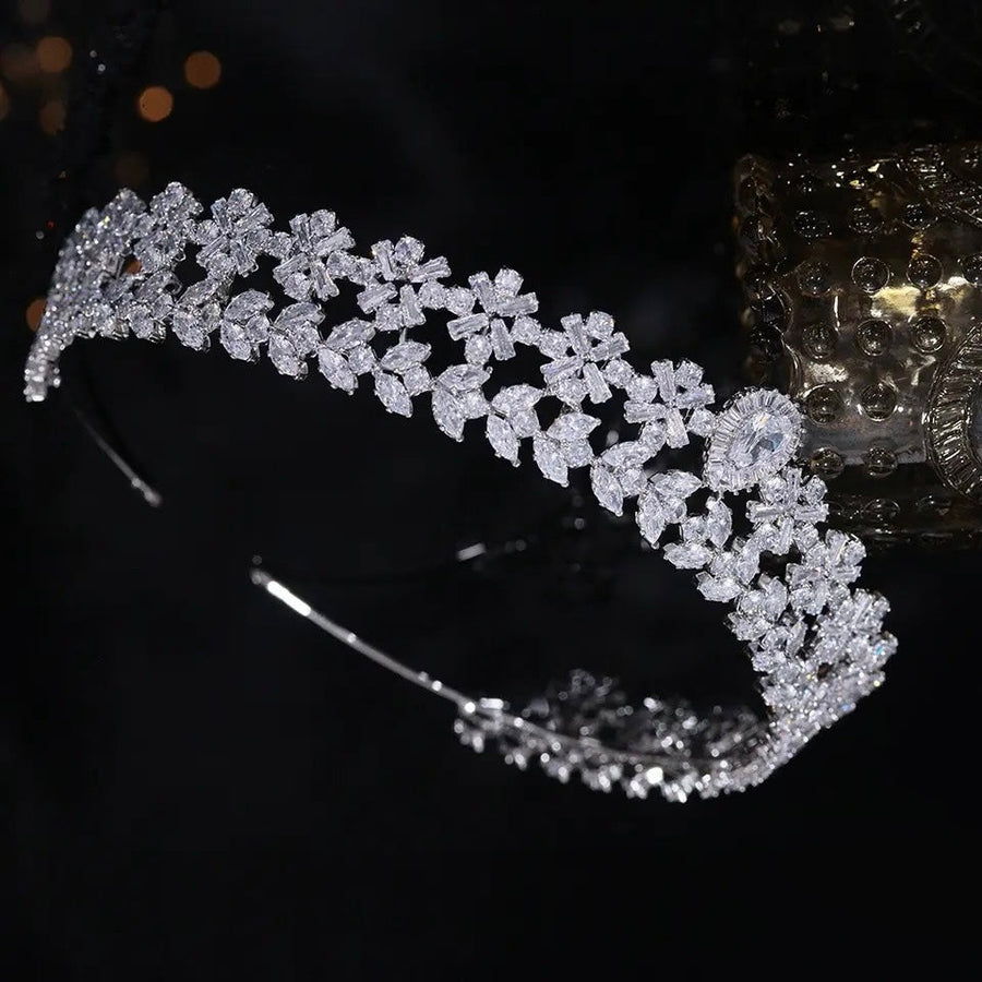 Amira Bridal Crown Silver