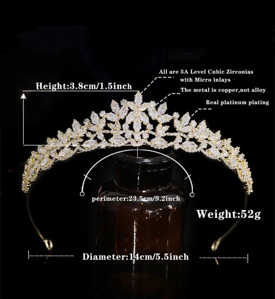 Marijana Bridal Crown Gold