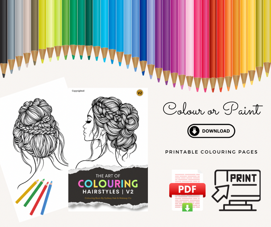 Hairstyle - Upstyle Colouring Book V2