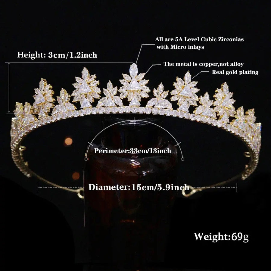 Anamaria Bridal Crown Gold