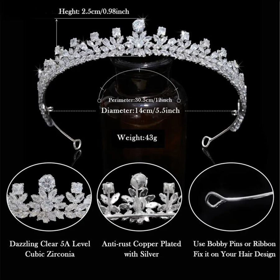 Dajana Bridal Crown l (2 colours)