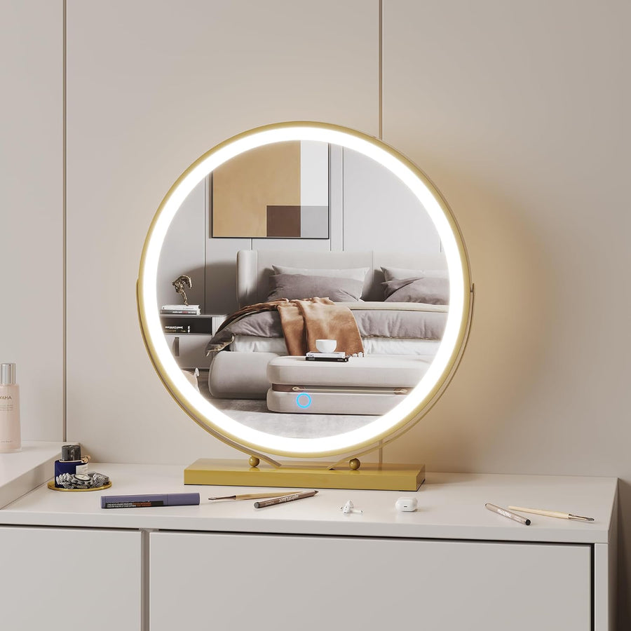 Round LED Makeup Mirror (3 Colours)