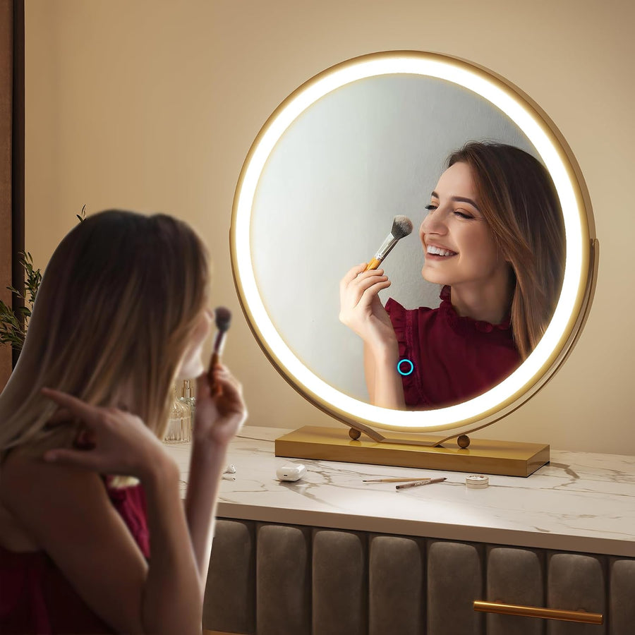 Round LED Makeup Mirror (3 Colours)