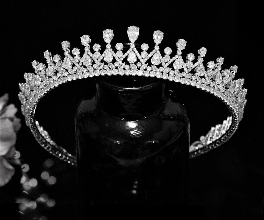 Ana Bridal Crown Silver