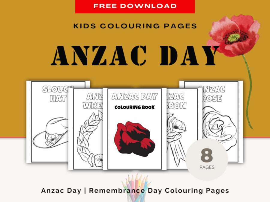 Anzac Day Colouring Pages l Digital Print