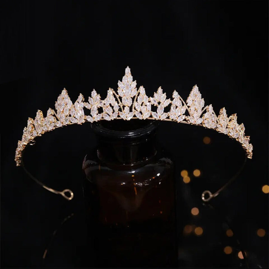 Aaliyah Bridal Crown Gold