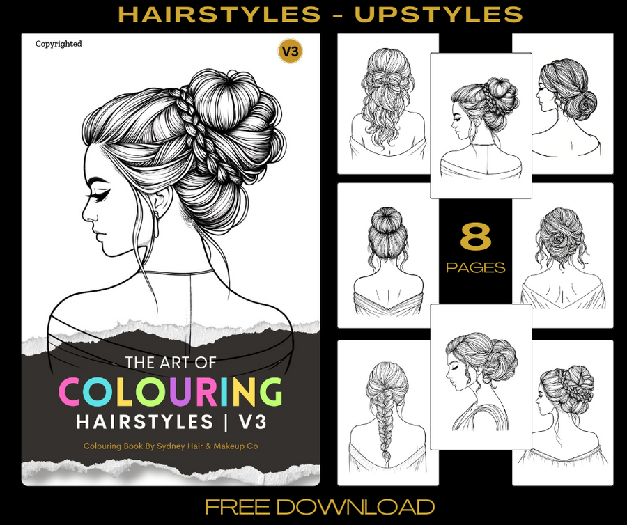 Hairstyle - Upstyles Colouring Book V3