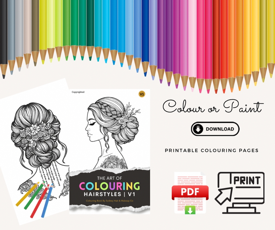 Hairstyle Colouring Book V1