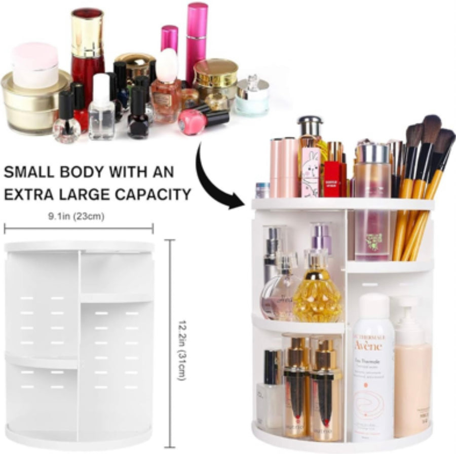 Rotating Makeup Organizer | 360 Spinning Storage Display