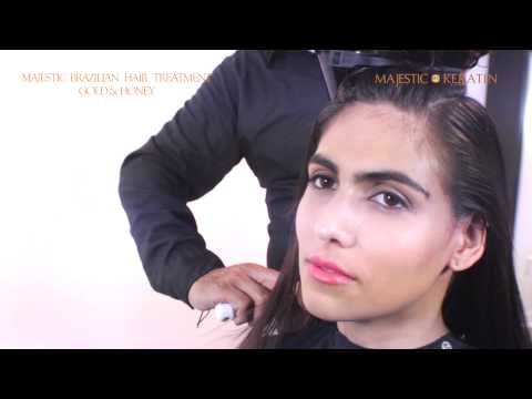 Step 2: Majestic Brazilian Hair Treatment Gold & Honey (Max Strength l Straightener)