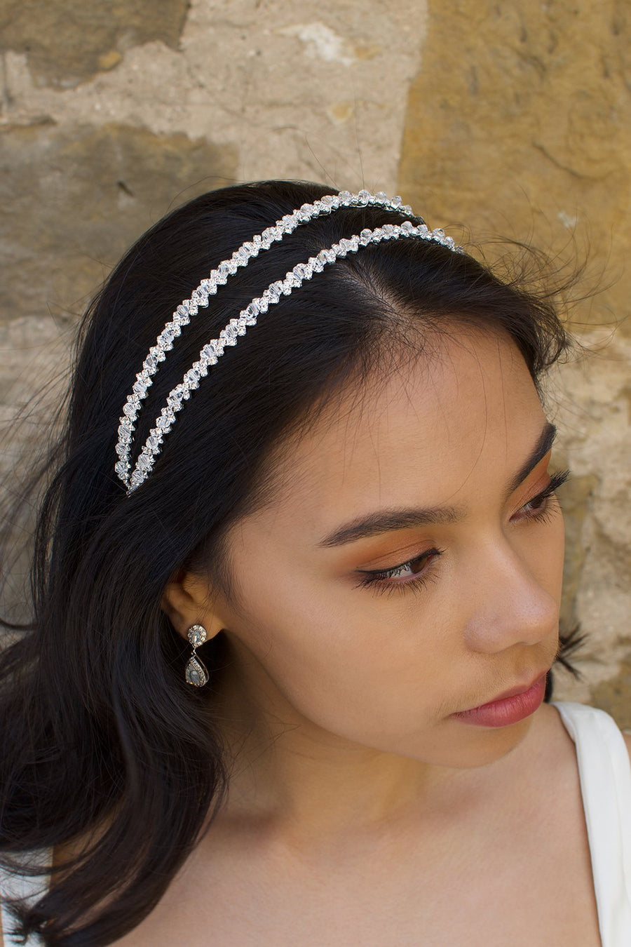 Genevieve | Head Band (Silver, Gold & Clear Crystals)