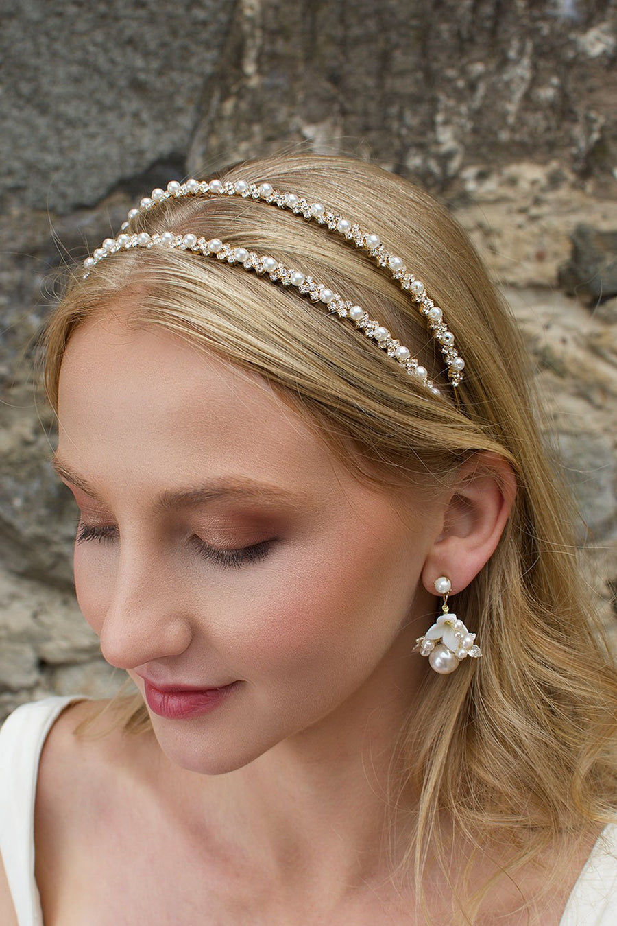 Genevieve | Head Band (Silver, Gold & Clear Crystals)