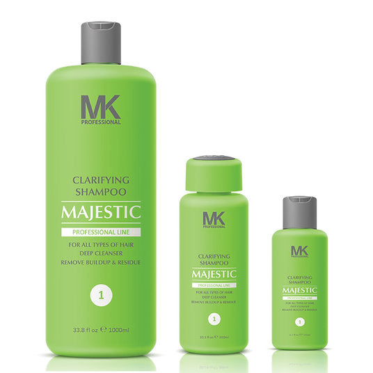 Step 1: MK Professional Clarifying Shampoo Majestic Keratin