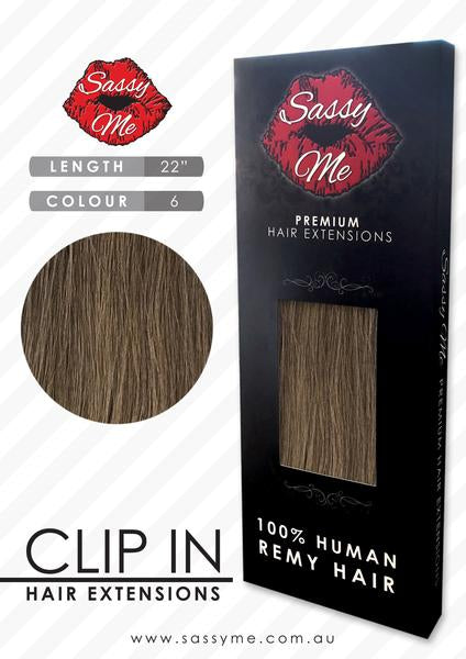 #6 Chestnut Brown - Clip In Hair Extensions