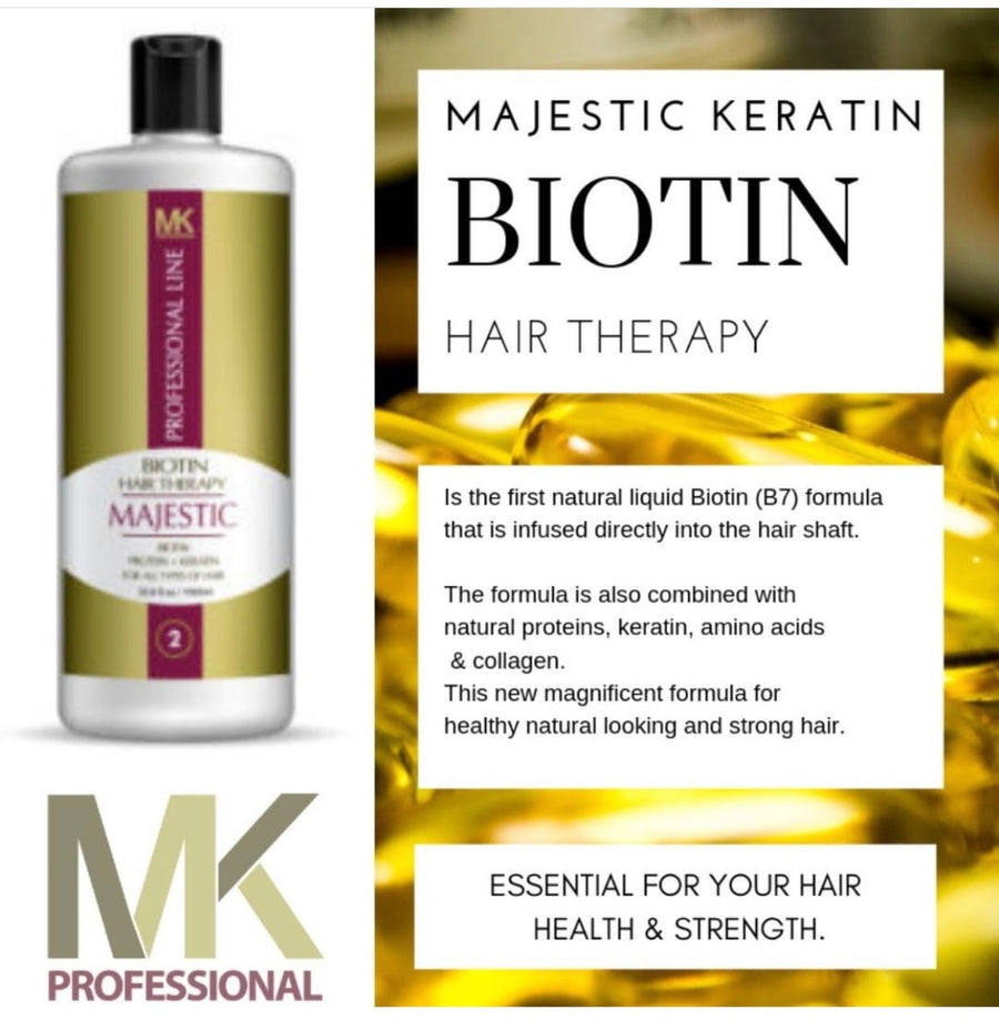 Step 2: MK Majestic Biotin Hair Therapy (Straightener)