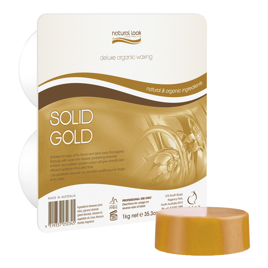 Hot Wax: Solid Gold Deluxe Organic Hot Wax (Sensitive Skin)