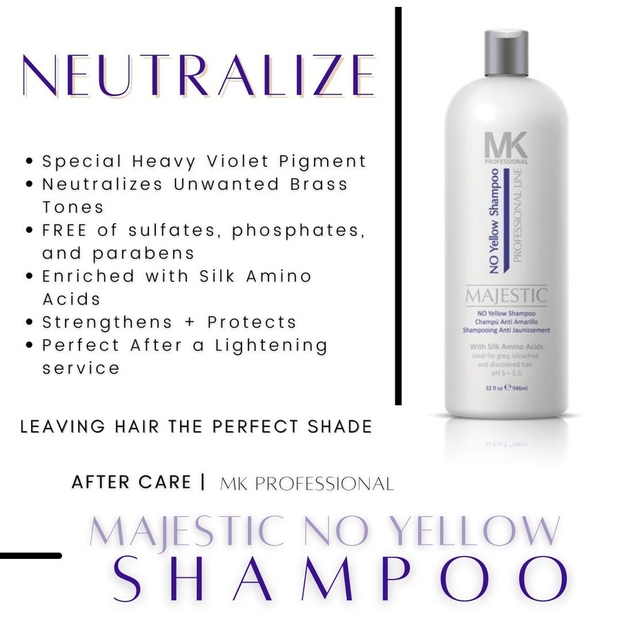 Step 5: MK Professional MK No Yellow Shampoo (Blondes) Majestic Keratin