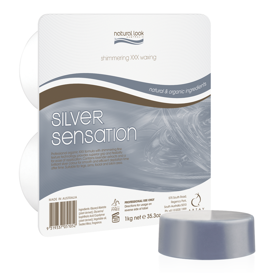 Hot Wax: Silver Sensation Shimmering XXX Hot Wax (Sensitive Skin)