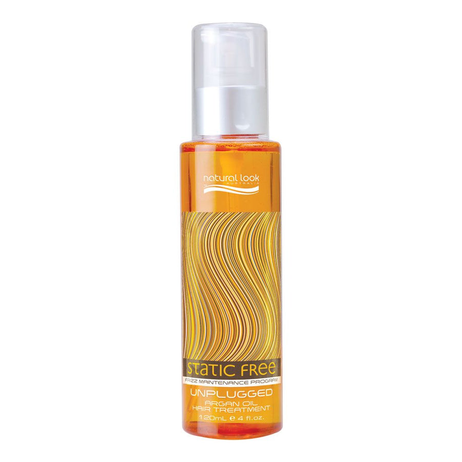 Frizzy Hair: Static Free Unplugged Argan Oil Hair Treatment