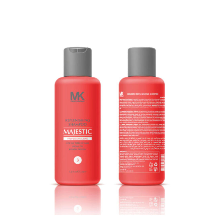 Step 3: MK Professional Replenishing Shampoo Majestic Keratin (After Keratin)