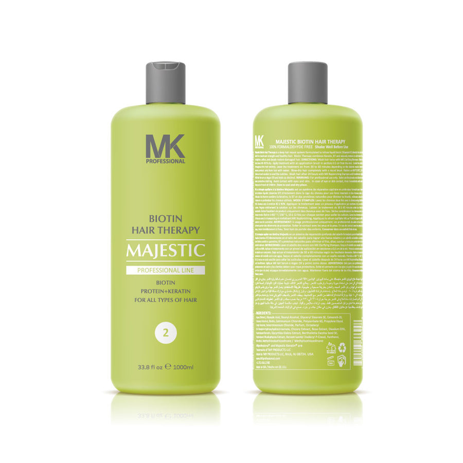 Step 2: MK Majestic Biotin Hair Therapy (Straightener)