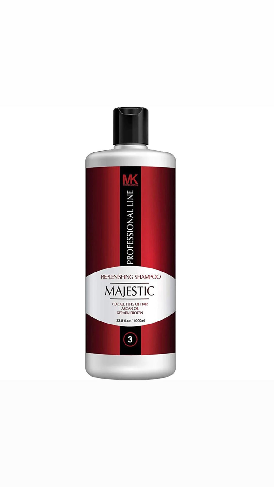 Step 3: MK Professional Replenishing Shampoo Majestic Keratin (After Keratin)