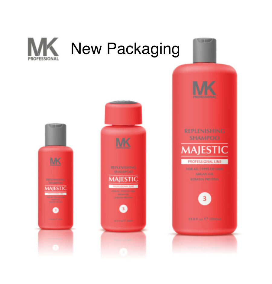 Step 3: MK Professional Replenishing Shampoo Majestic Keratin (After Keratin)