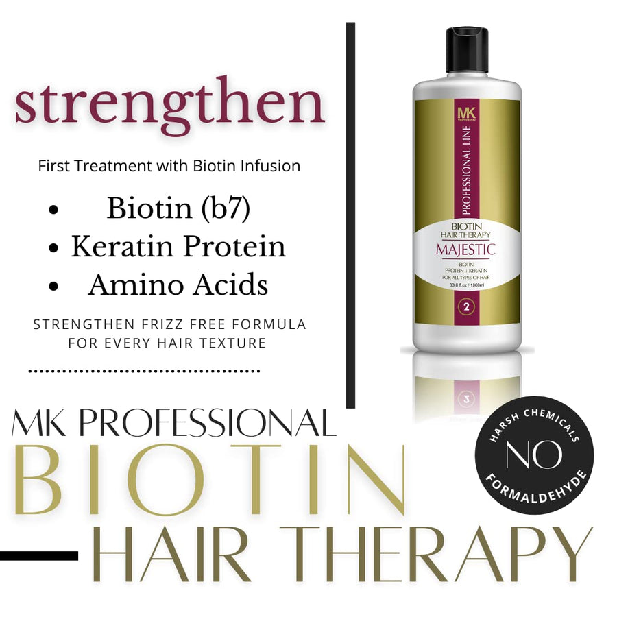 Step 2: MK Majestic Biotin Hair Therapy (Straightener)