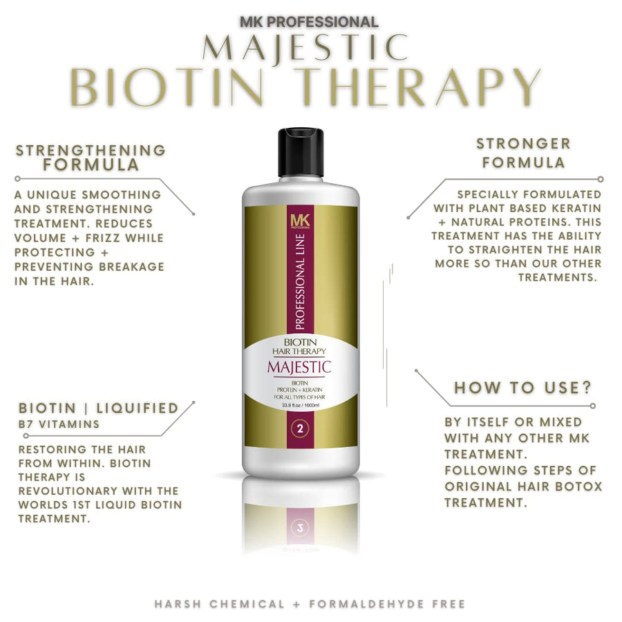 Step 2: MK Majestic Biotin Hair Therapy (Straightener)